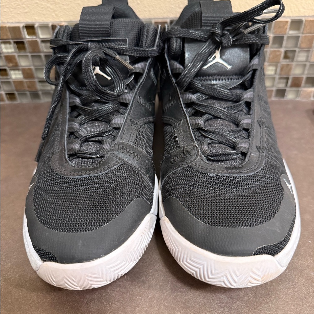 Nike Air Jordan Youth Black and White Shoe